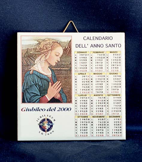 Calendario personalizzato su ceramica